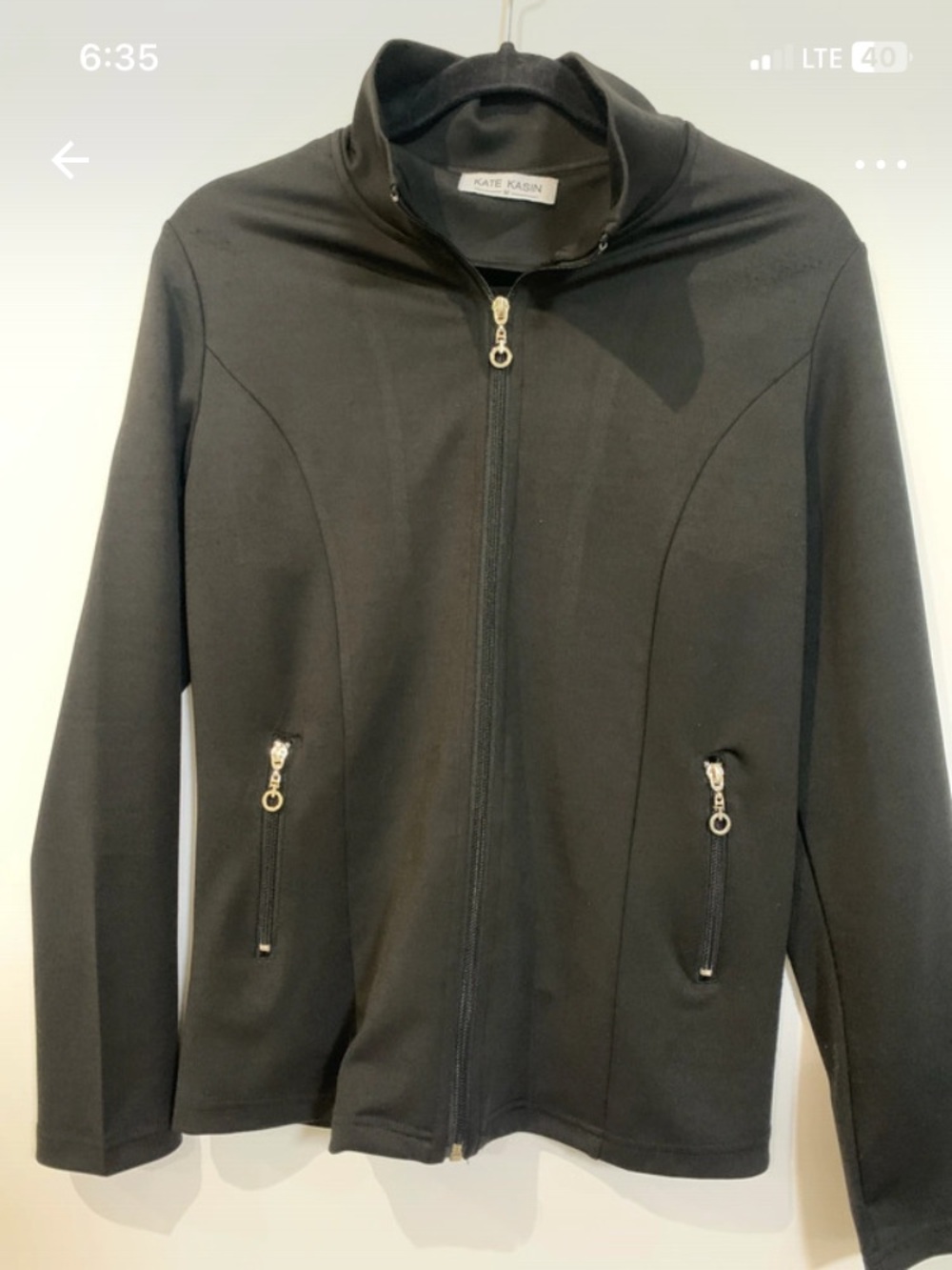 Kate Kasim Black Zip-Front Jacket